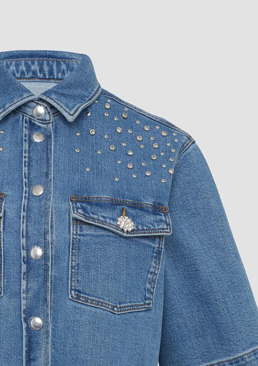 Actual product image S.Oliver Indoor-Jacke Jeansjacke mit kurzen Ärmeln und Nieten-Details (36)