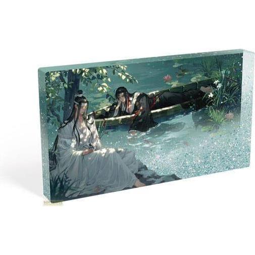 Sakami Gran Maestro della Coltivazione Demoniaca Blocco acrilico con glitter Wei Wuxian e Lan Wangji Lotus, Altri accessori gaming, Trasparente