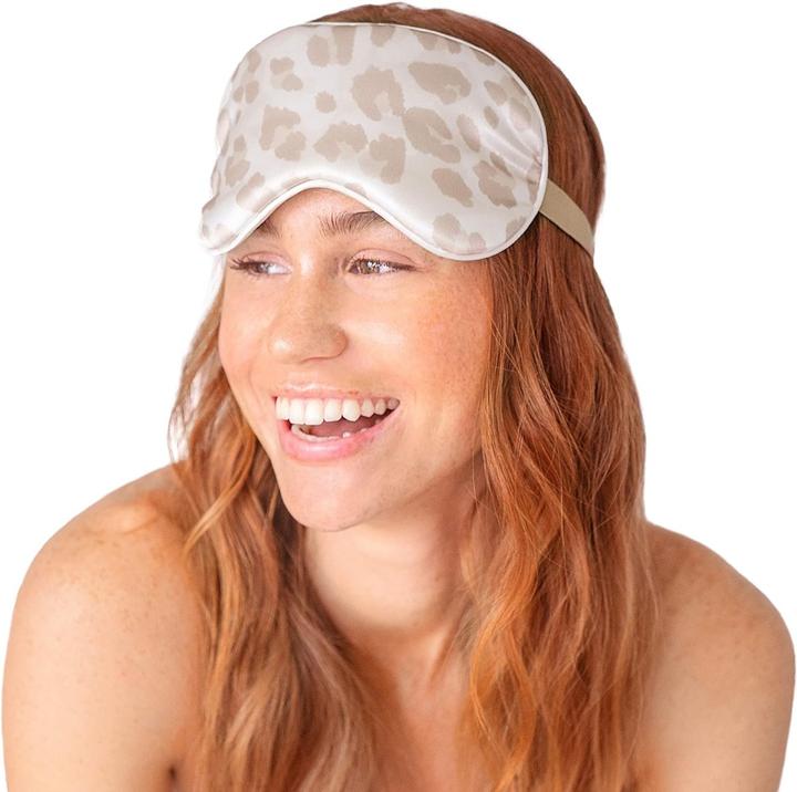 Actual product image Kitsch Satin sleep mask leopard (Sleeping mask)