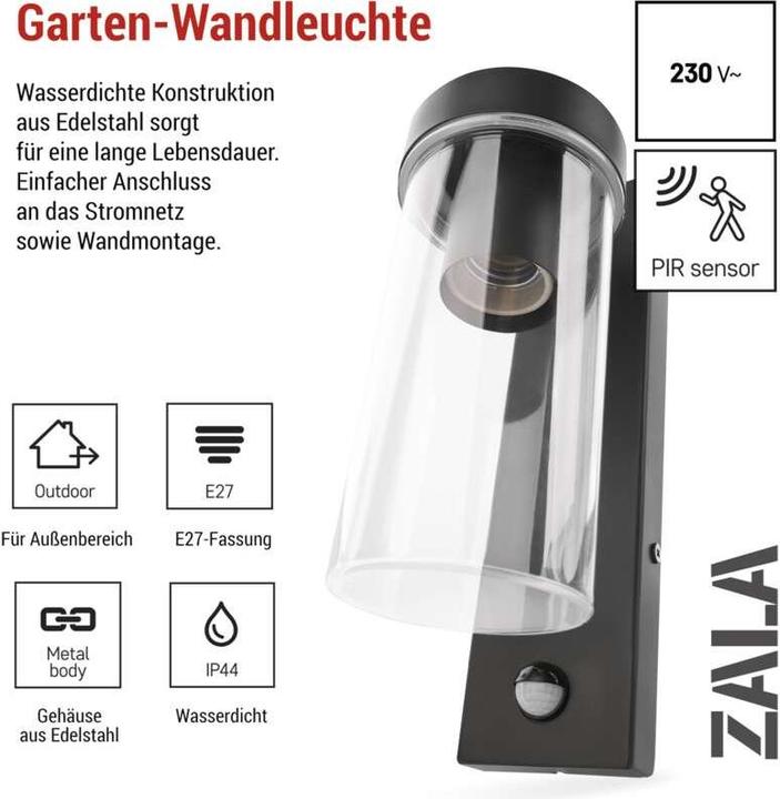 Image du produit Emos LED GARDEN LIGHT,E27,IP44,MAX 15W,WALL MOUNTED (E27, IP44)