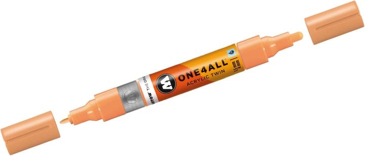 Actual product image Molotow Marqueur pour Maquettes - One4All Twin - Acrylique Pêche Pastel - 1,5/4mm - -117 - 15 cm (Peach pastel, 4 mm, 1 x)
