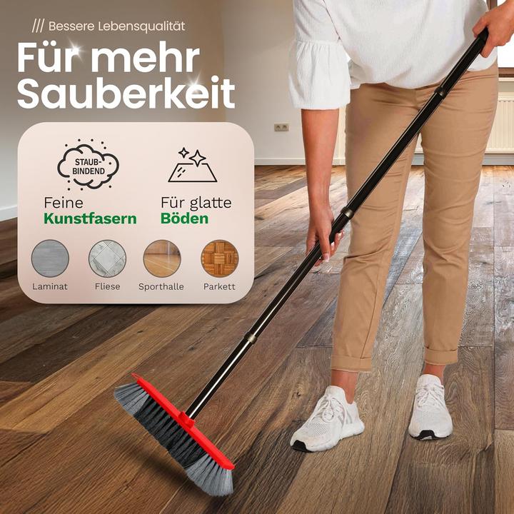 Produktbild Novaliv 2er Set Zimmerbesen 30 cm FEINE KUNSTBORSTEN Kehrbesen Rot Saalbesen - OHNE Stiel NUR Besenk (2 Stk.)
