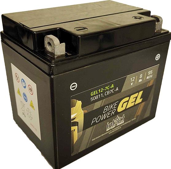 Actual product image Intact GEL12-7C-A Bike-Power GEL 8Ah motorcycle battery (DIN 50811) YB7C-A (12 V, 8 Ah, 95 A)