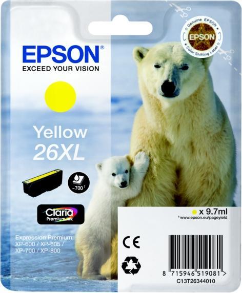 Produktbild Epson Claria Premium Ink Yellow 26xl (Y)