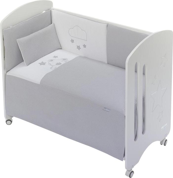 Actual product image Don Algodon COT +SET 3PCS.BED60X120: QUILT+NEST+CUSHION-BEES-NEST-GREY (60 x 120 cm)