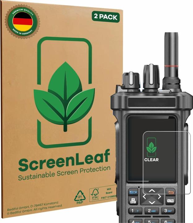 ScreenLeaf Pellicola protettiva, Proteggi Schermo Sostenibili, Clear, Antigraffio