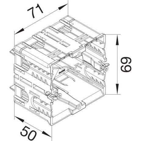 Thumbnail - Hager, Kabelschutz + Kabelführung, Brüstungskanal Geräteeinbaudose (71 mm)