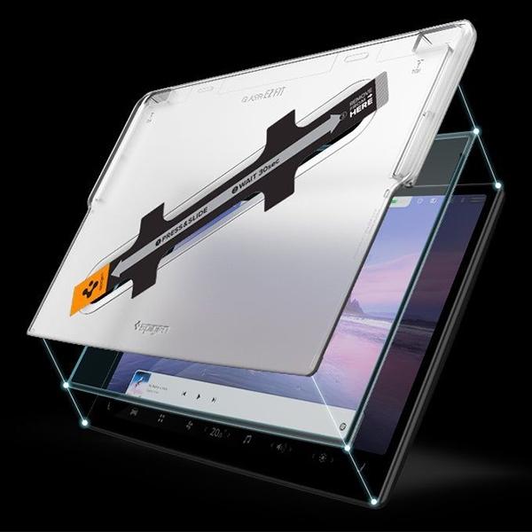 Actual product image Spigen Glass FC Tesla Model X 2022/ Model S 2021 "EZ FIT" szkło hartowane AGL04688 (1 pcs., Tesla Model X)