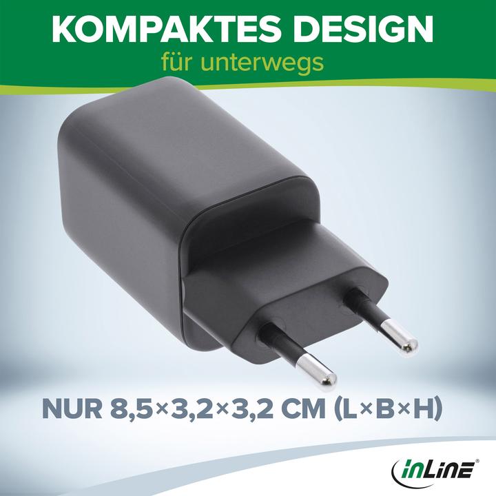 Actual product image InLine Power Delivery + Quick Charge USB Power Adapter (33 W, 2 ports)