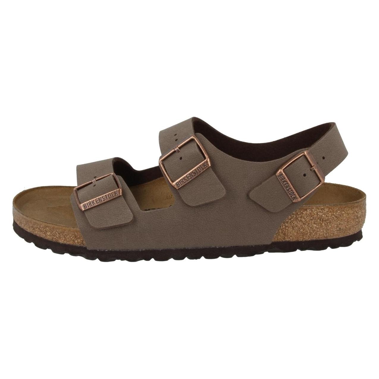 Birkenstock, Vrouwen, Sandalen, Milano Birko-Flor Nubuck Normaal, Bruin, (45)