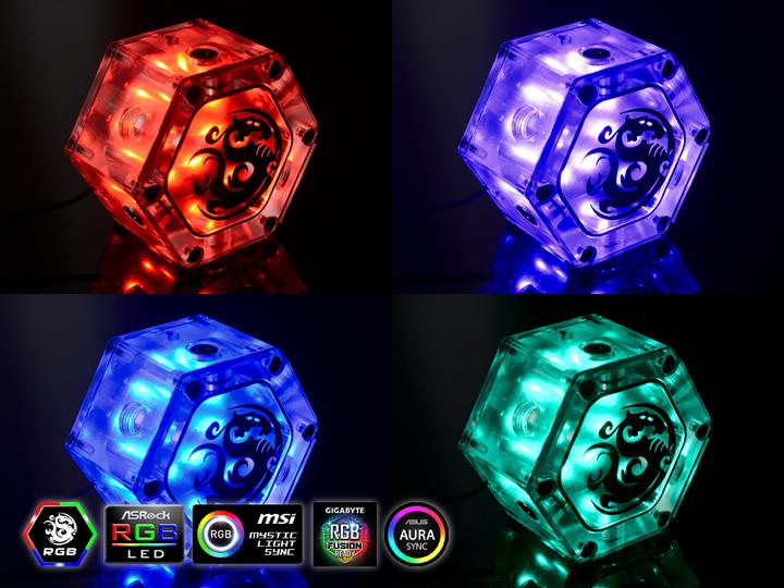 Produktbild Bitspower Hexagonal RGB accessory for water tank