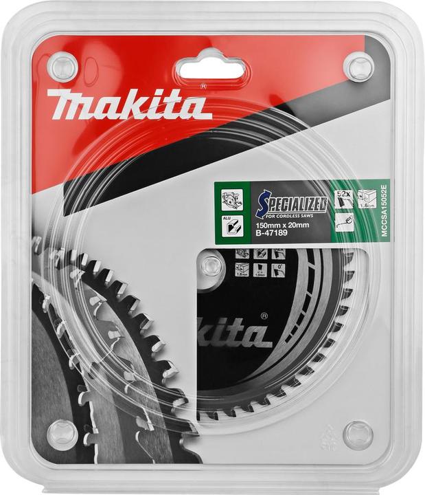 Actual product image Makita Saw blade aluminium 150 x 20 x 52Z, B-47064