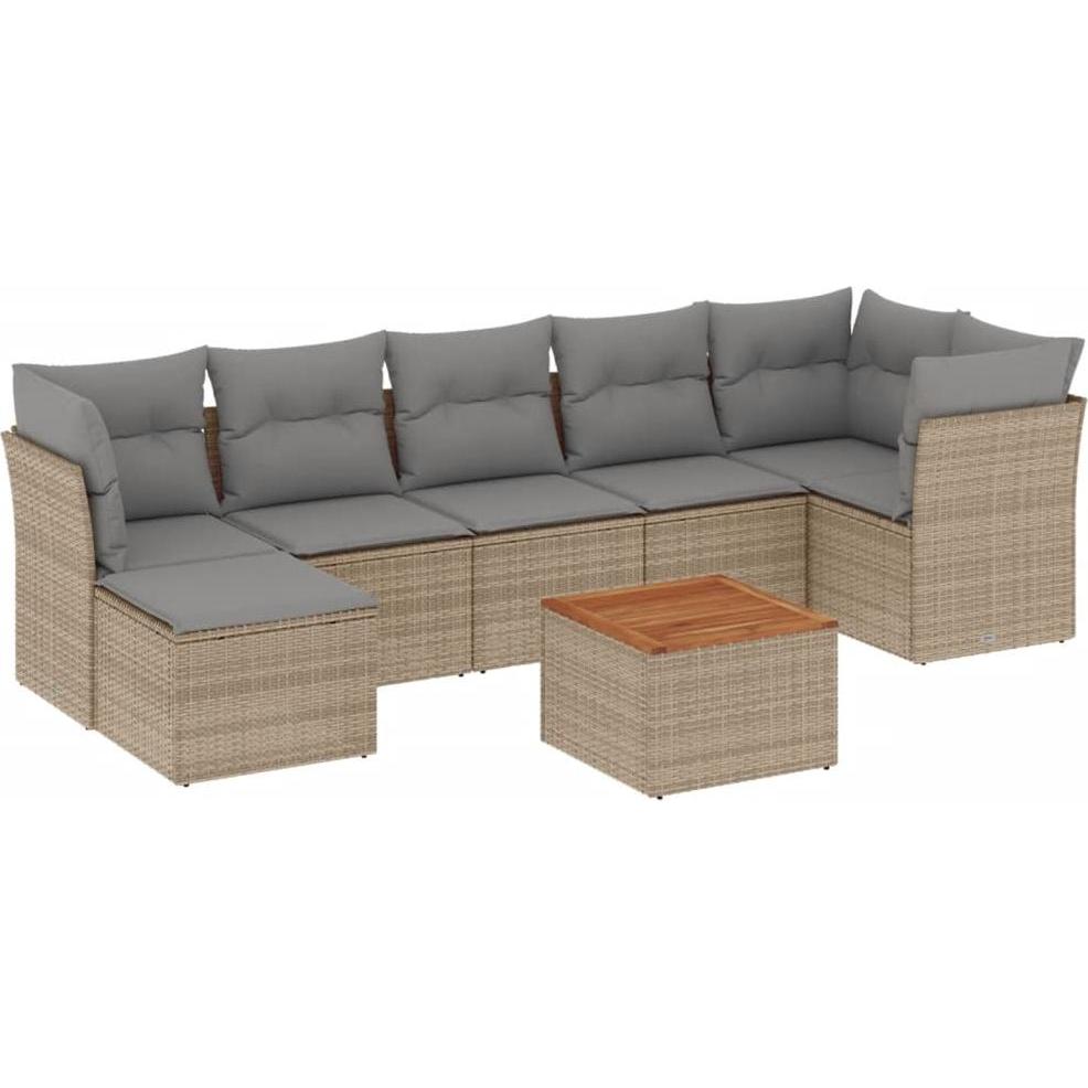 VidaXL, Gartenlounge, 10-tlg. Garten-Lounge-Set mit Kissen