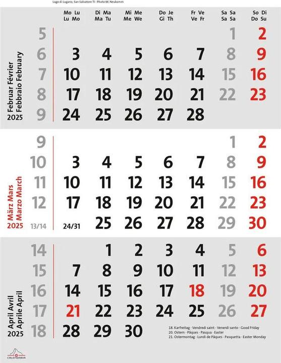 Image du produit Planificateur suisse 2025 (23 x 31,5 cm)