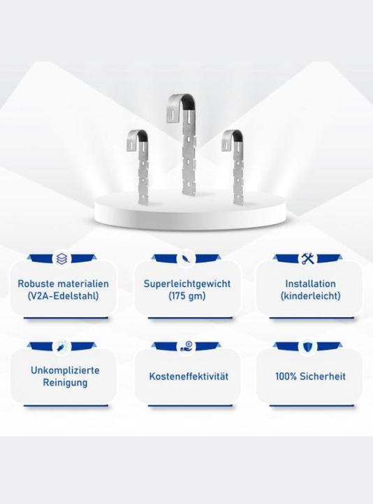 Produktbild Solar Hook Balkonkraftwerk Solarhaken rund (Solaranlage Montagematerial)