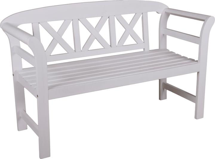 Produktbild Garden Pleasure Gartenbank Vancouver 985075 weiss Holz 128,0 cm