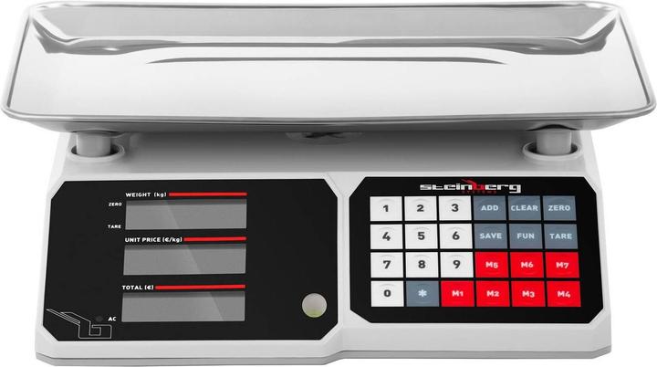 Actual product image Steinberg Price-Calculating Scale - 30 kg / 1 g - 34.1 x 24.1 cm - LCD