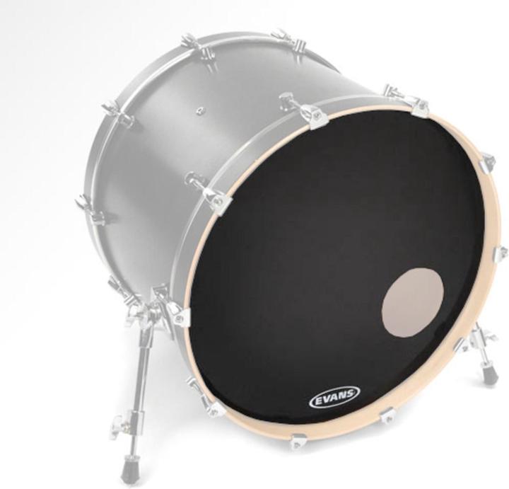 Evans BD22RONX Peau de grosse caisse Onyx Résonant noir Peau de batterie Bassdrum 22 (Grosse caisse)