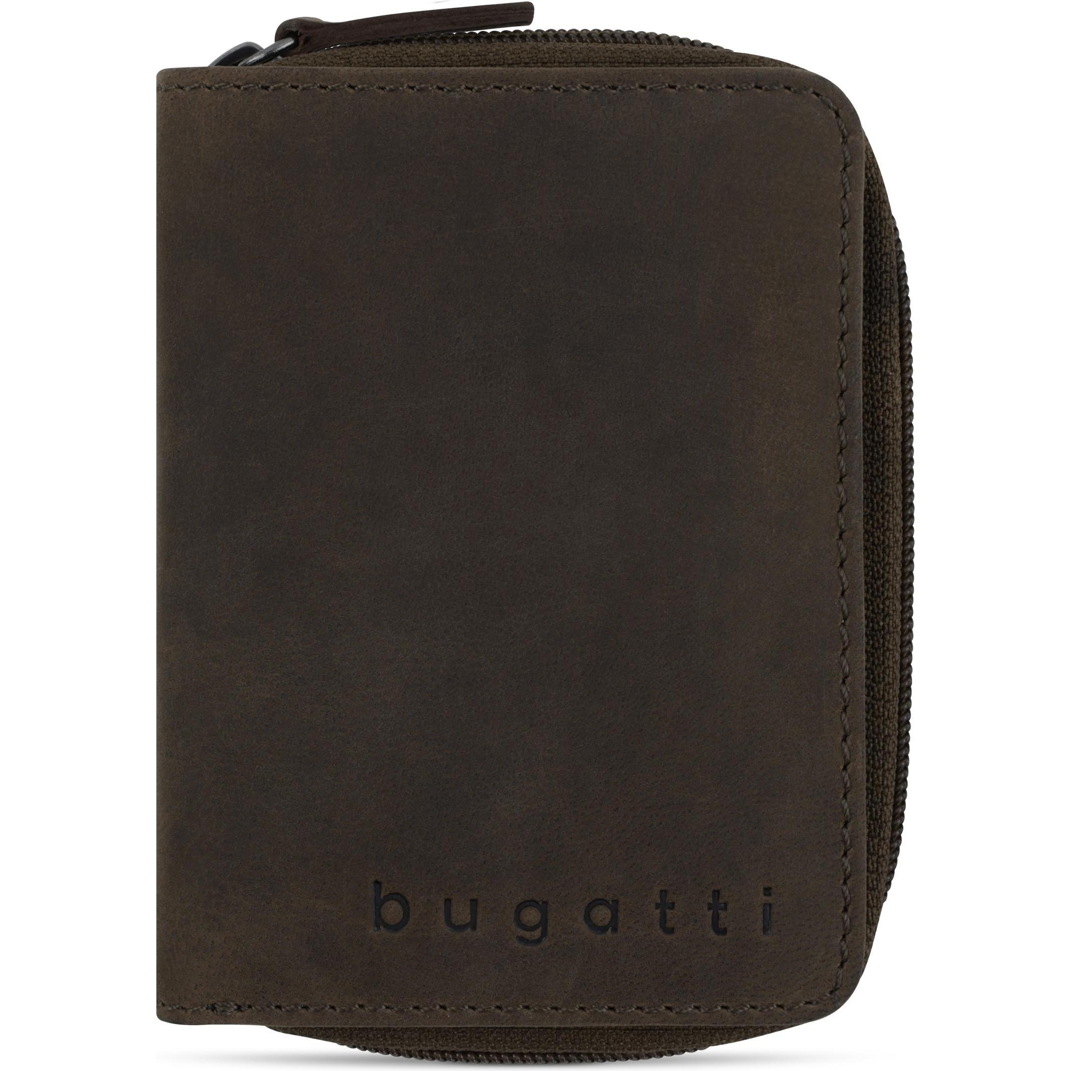 Bugatti, Damen, Portemonnaie, Luca Geldbörse Leder 9 cm, Braun