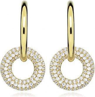 Produktbild Silver Cat - Charming gold-plated earrings with cubic zirconia SC498