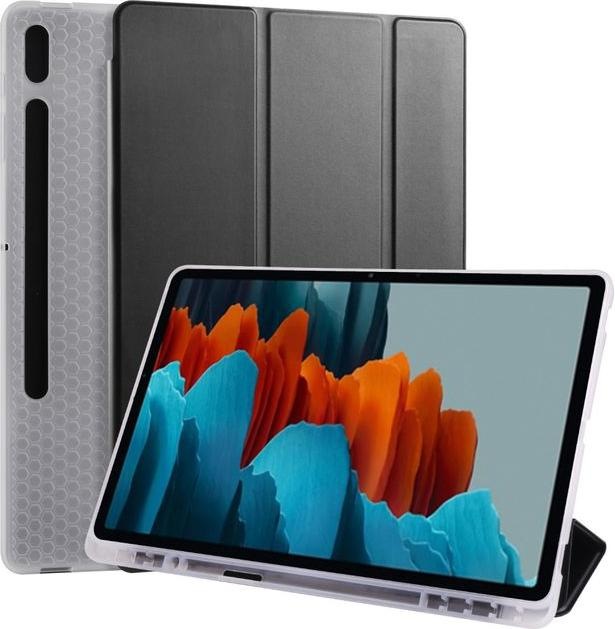 MU Classic Dreifach faltbare Hülle mit Stylus Halterung (Galaxy Tab S7+)