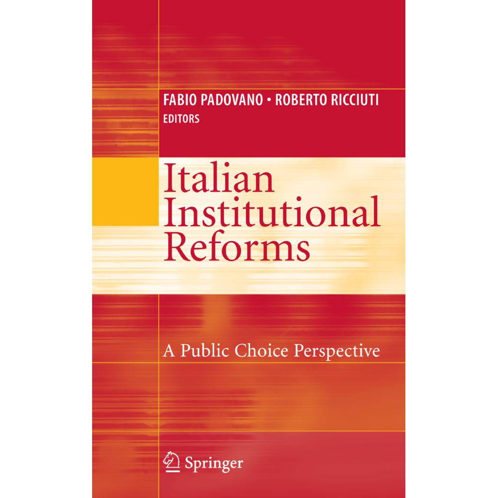 Italian Institutional Reforms: A Public Choice Perspective, Fachbücher