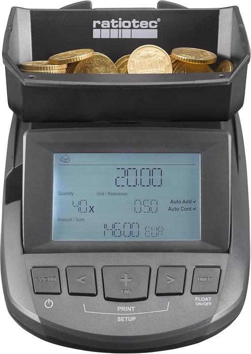 Image du produit ratiotec Balance monétaire RS 1000 (Made in Germany) (Compteuse de billets, Compteuse de pièces)