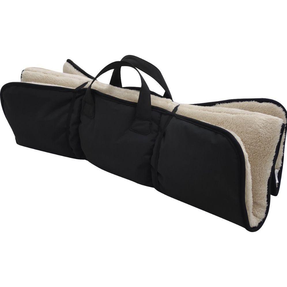 Meilleurs prix pour Peppy buddies matelas pliant noir et beige molletonné 90x66cm (Chien), Panier pour chien + chat