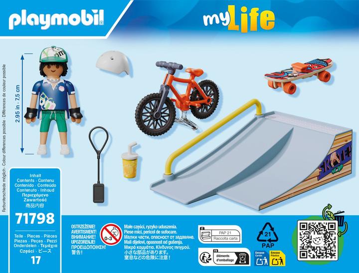 Produktbild Playmobil Snowboarder + Rutsche Ramp (71798, Playmobil My Life)