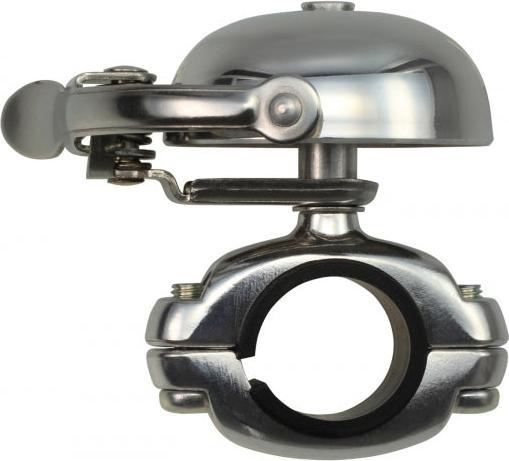 Actual product image Crane Mini Suzu Bell - Cast Mount - Polished Silver