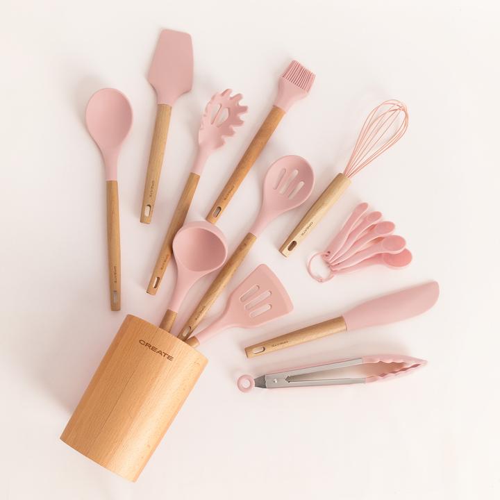 Immagine prodotto Create Küchenutensilien-Set - Silikon und Holz