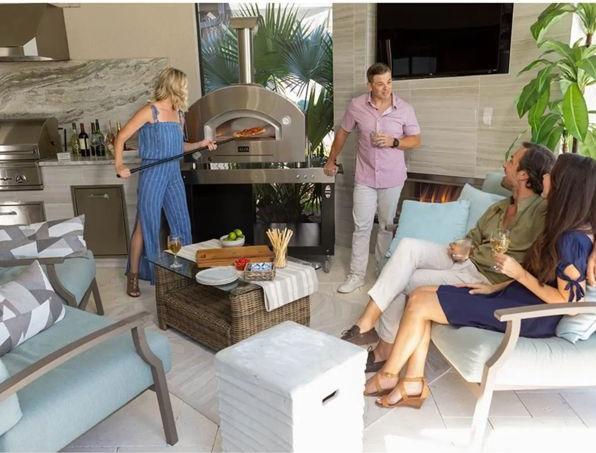 Actual product image Alfa Forni Futuro 2 Pizze Hybrid Silber Schwarz (Pizza oven gas)