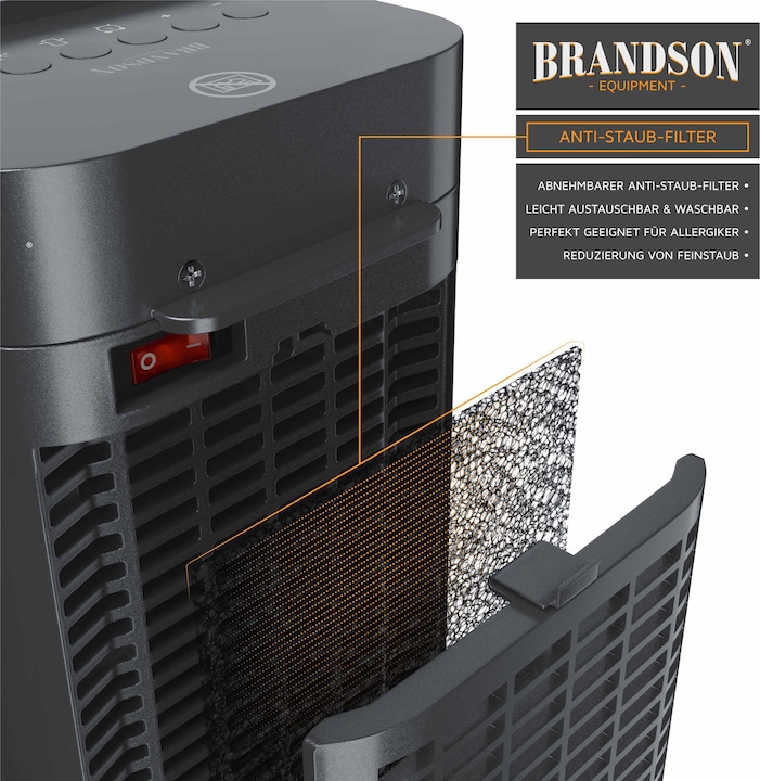Actual product image Brandson Fan heater (2000 W)