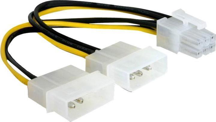 Actual product image Delock Dual 4P-6P PCIe Adapter