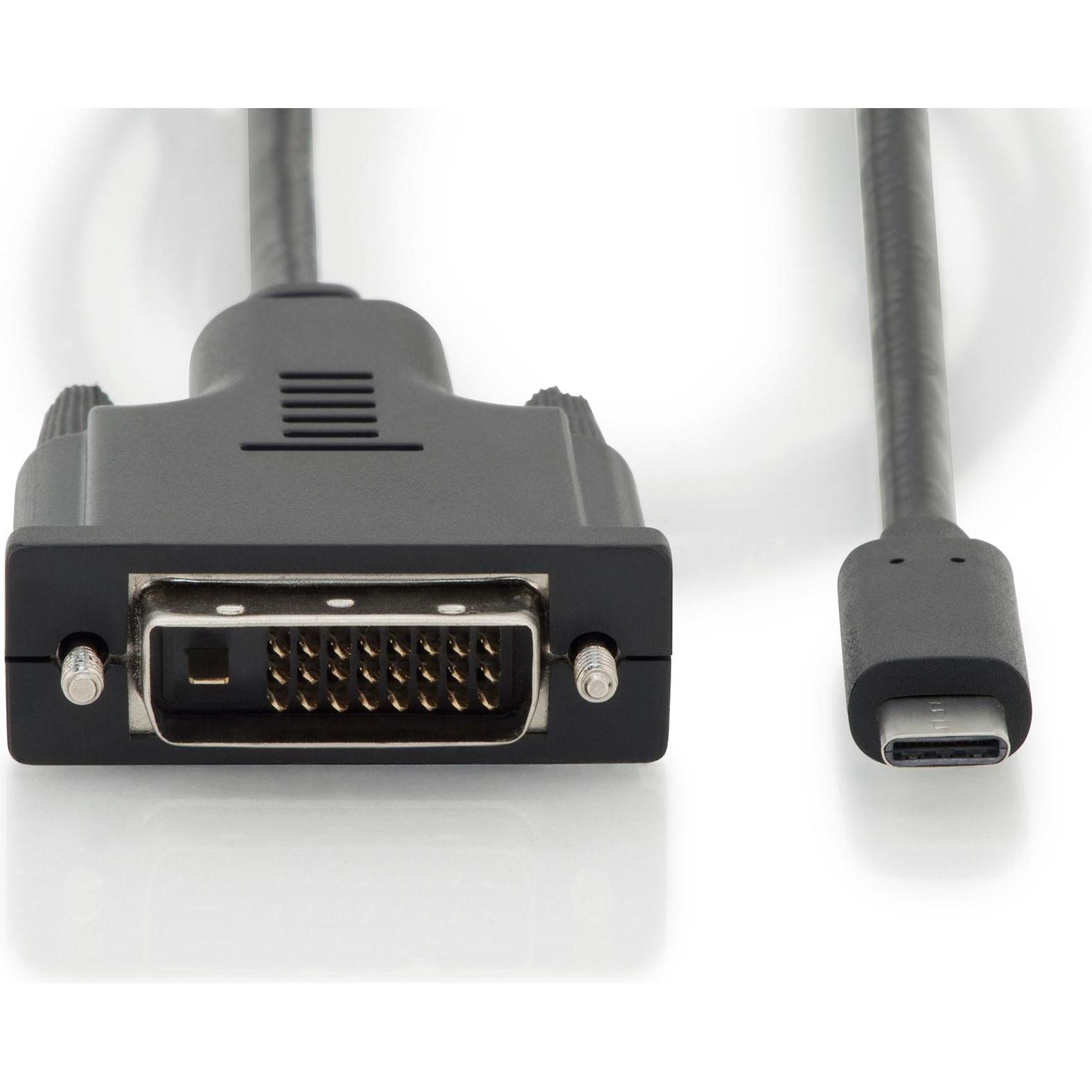 Thumbnail - Digitus USB C – Dvi (2 m, DVI), Video Kabel