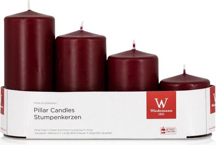 Produktbild Wiedemann Kerze Advent 4er Riegel Stufenset bordeaux (1 Stk.)