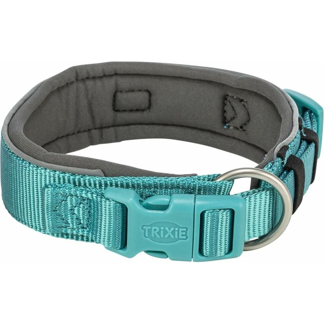 Meilleurs prix pour Collier Pour Chien - Trixie - Premium Extra Large - Aqua/Graphite Gris - Accessoire Durable - Confort Optimal