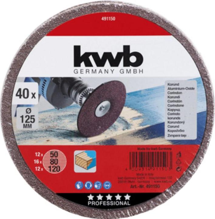 Produktbild kwb Schleifscheiben Sparpack Flint 125 (50)
