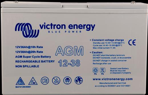 Immagine prodotto Victron Energy AGM Super Cycle Batterie (12 V, 15 Ah)