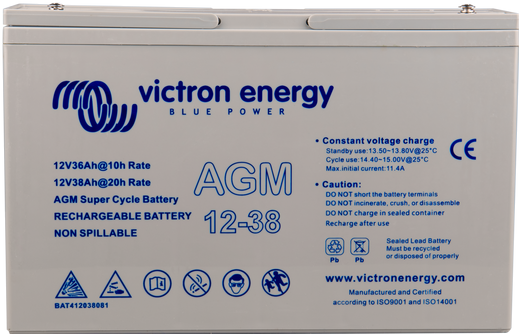 Produktbild Victron Energy AGM Super Cycle Batterie (12 V, 15 Ah)