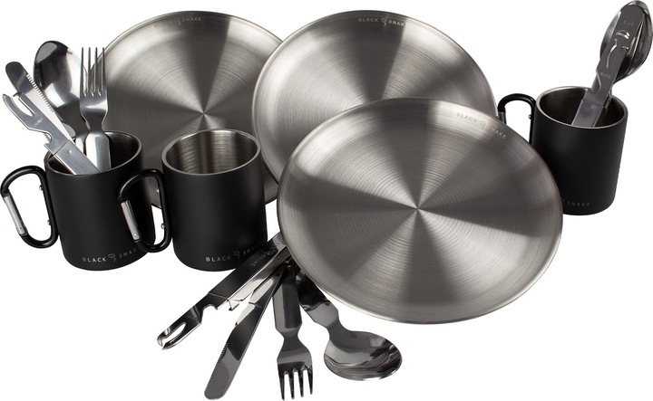 Actual product image Black Snake Stainless Steel Camping Set