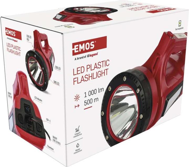 Actual product image Emos LED aufladbare Lampe P2317, 1000 lm, 15000 mAh (20.50 cm, 380 lm)
