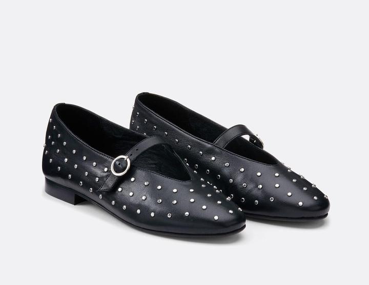 Actual product image La Redoute Collections Ballerina aus Leder mit Nieten (37)