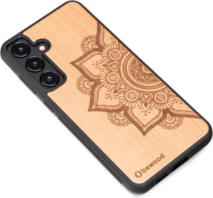 Actual product image Bewood Mandala Apple Tree wooden case light brown (Samsung Galaxy S24+)