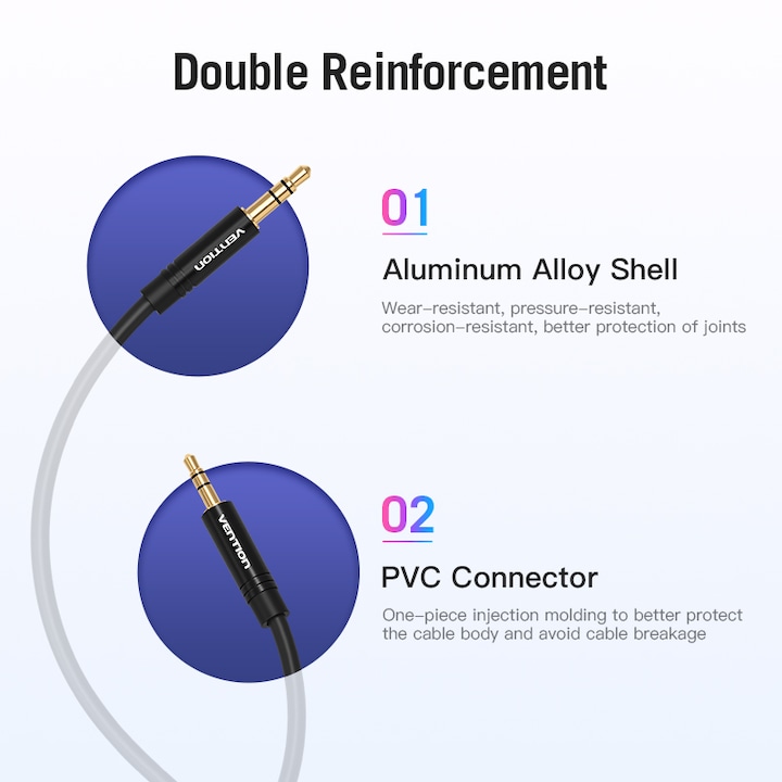 Actual product image Vention 3.5mm jack - 2.5mm jack (0.50 m, 2.5mm, 3.5mm jack (AUX))