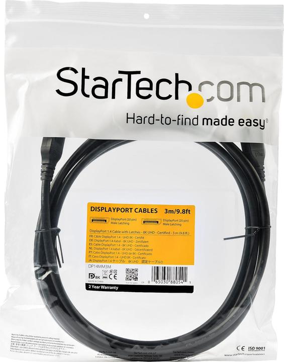 Produktbild StarTech DisplayPort — DisplayPort (3 m, DisplayPort, 1.4)