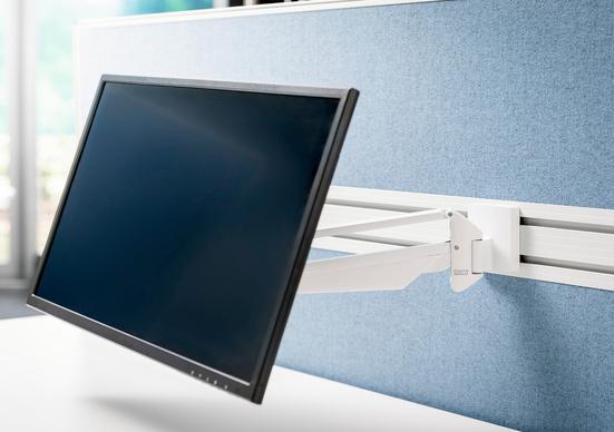 Image du produit Novus 990+1071+000 - Bras de montage pour écran plat - blanc - 7 kg - plafond/mur/armoire
