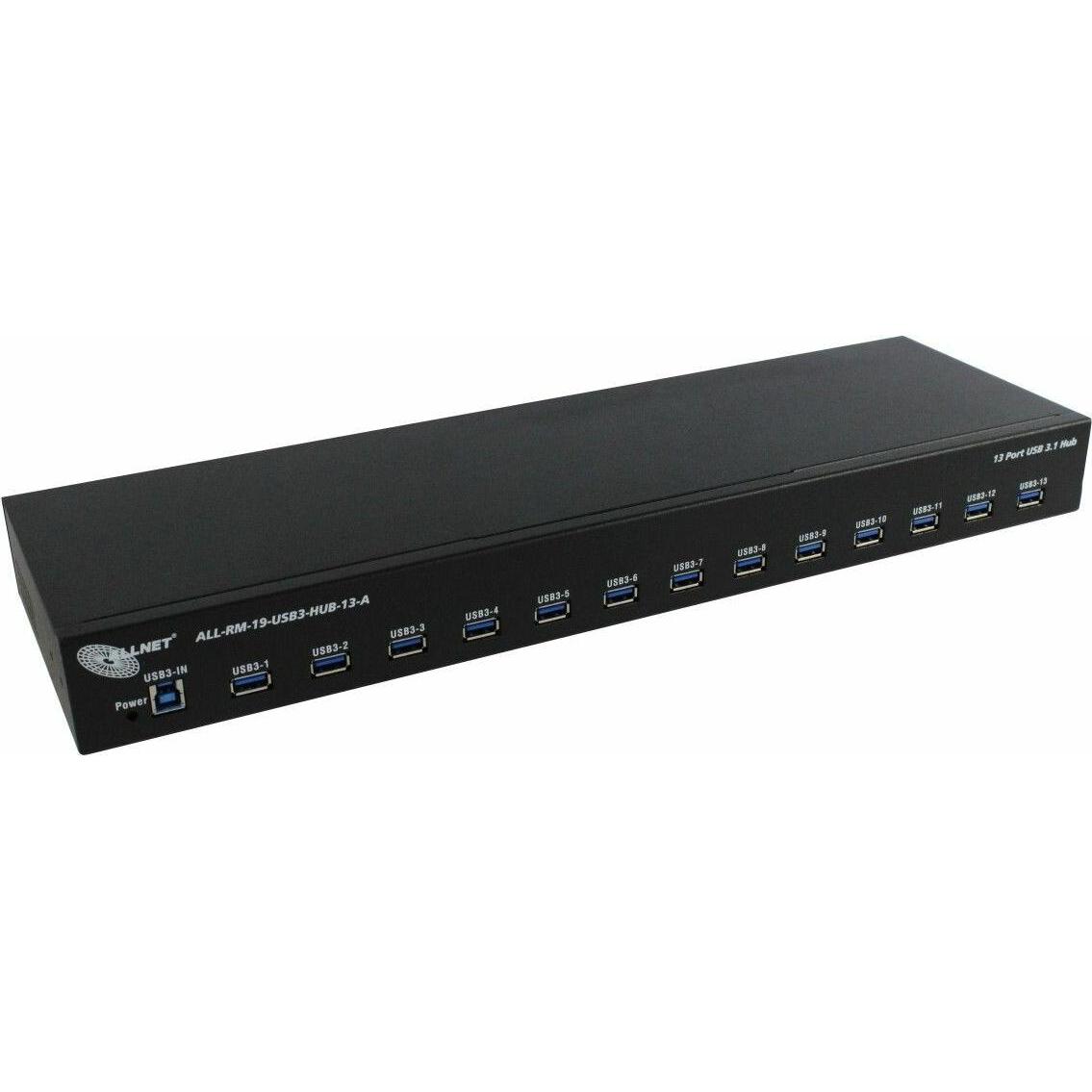 Thumbnail - Allnet usb 3.0 13 port hub-type-a 19 zoll 1he, KVM Switch