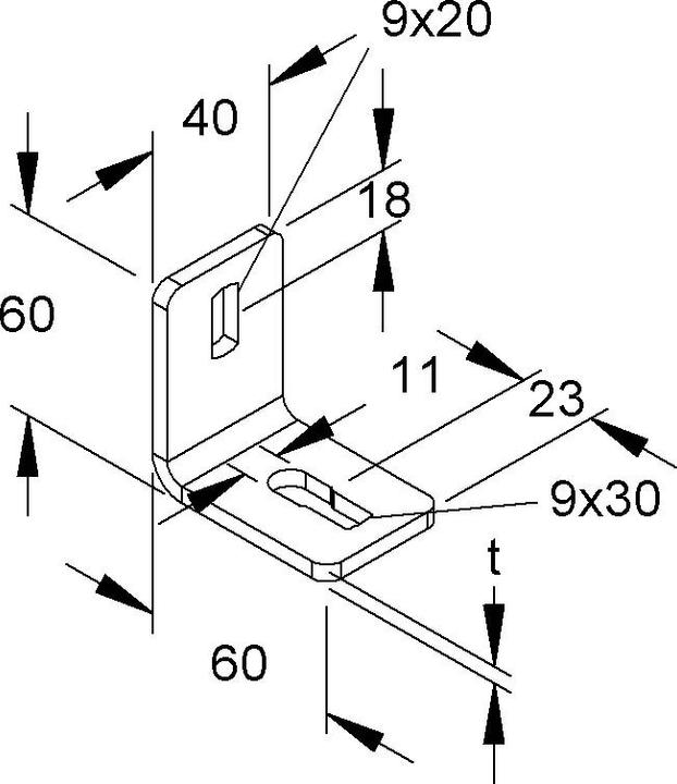 Actual product image Niedax Wall connection bracket