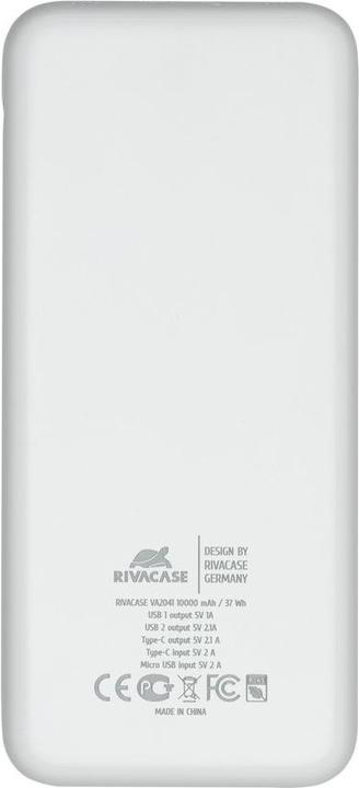 Immagine prodotto Rivacase POWER BANK USB 10000MAH/VA2041 (10000 mAh, 10 W, 37 Wh)